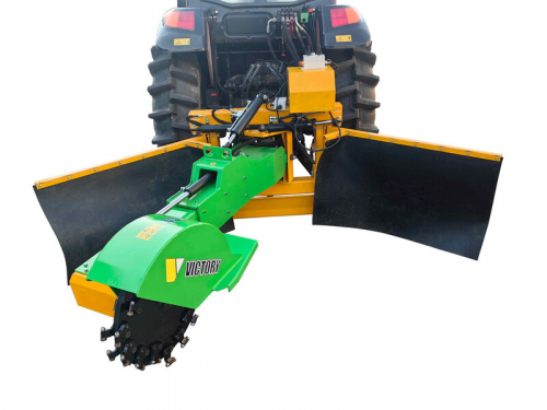 Victory GSF-3500-PTO high-performance root grinder Stump grinder for tractor, hydraulically swivelling and extendable, joystick remote control